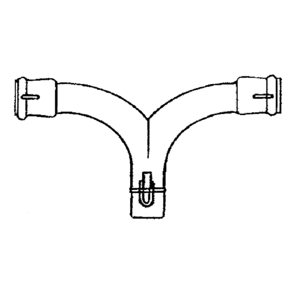 Art. 168 - Doppia curva a “Y” bicchiere zincata