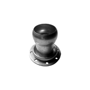 Art. 205 - Semigiunto sferico maschio con flangia per pompa senza bulloni e senza guarnizione, zincato