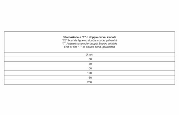 tab 225 “T” Abzweichung oder doppel Bogen, verzinkt